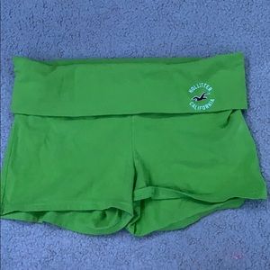 Green Hollister Short Shorts